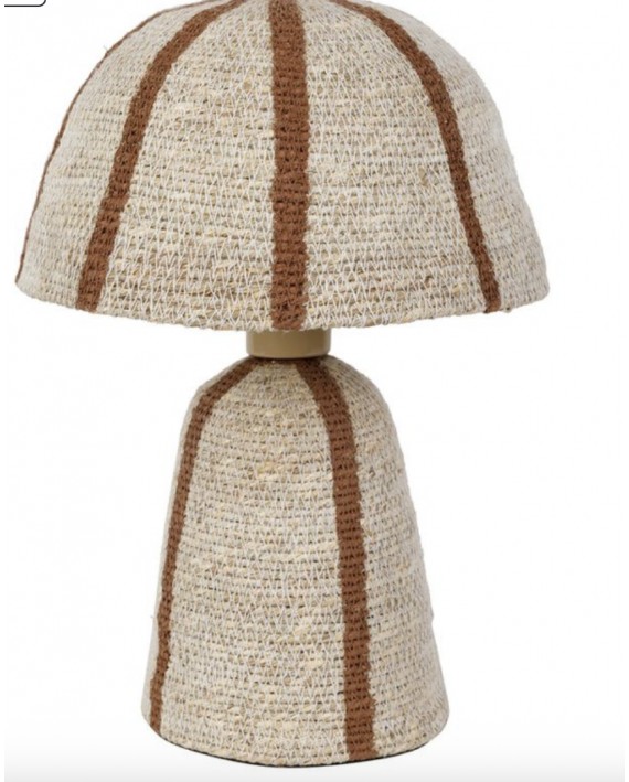 Lampe en jute + terracota
