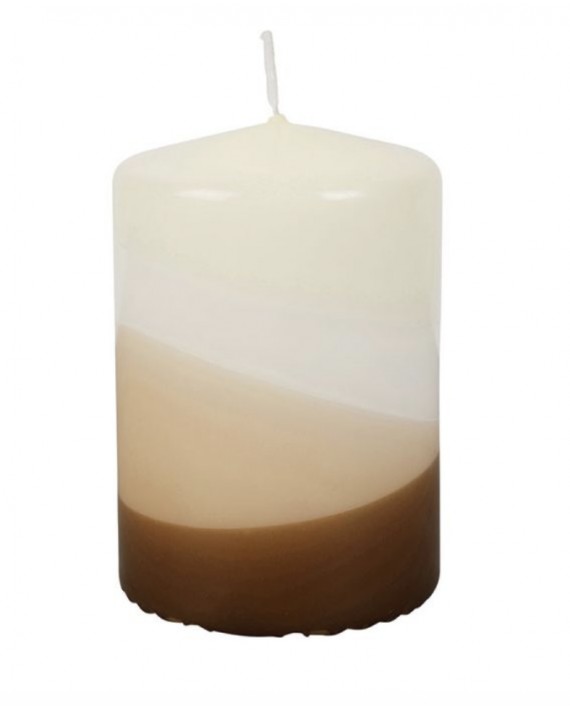 Petite bougie Pops écru + brun