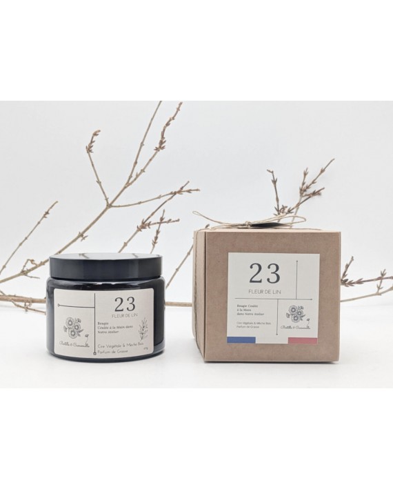 Bougie fleur de lin 100 gr
