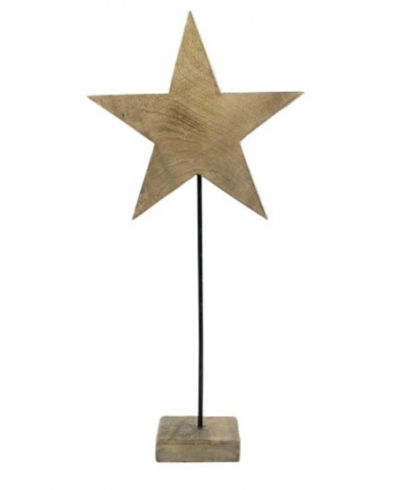 Etoile en bois de manguier 80 cm