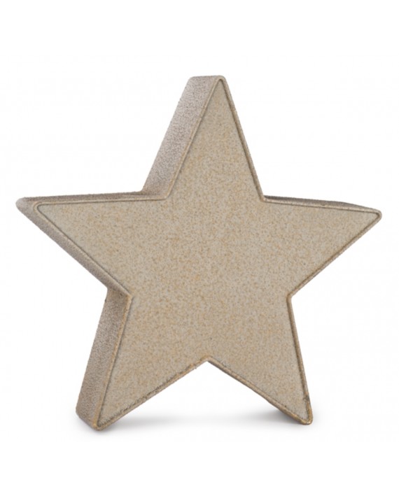 Etoile beige en métal