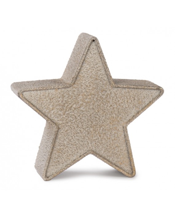 Petite étoile beige en métal