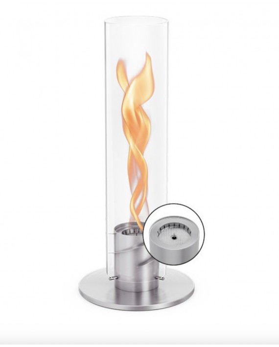 Nouvelle grande cheminée de table argent (Spin 1200)
