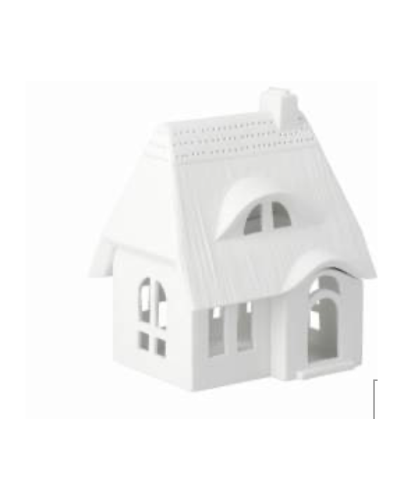 Maison photophore en porcelaine