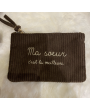 pochette "Ma soeur c'est la meilleure" chocolat