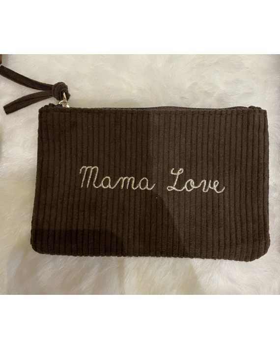 pochette "Mama love" chocolat