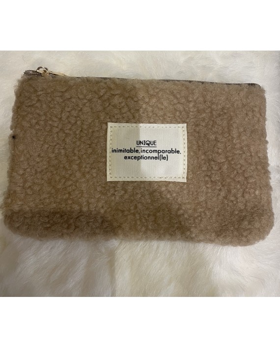 pochette "Unique" beige