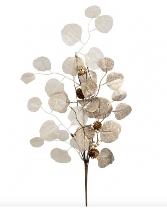Branchage eucalyptus doré + écru