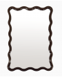 Miroir ondulé marron