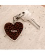 Porte-clé Léopard marron foncé "Tata"