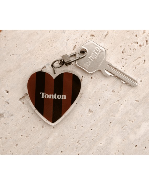 Porte-clé Léopard marron foncé "Tonton"
