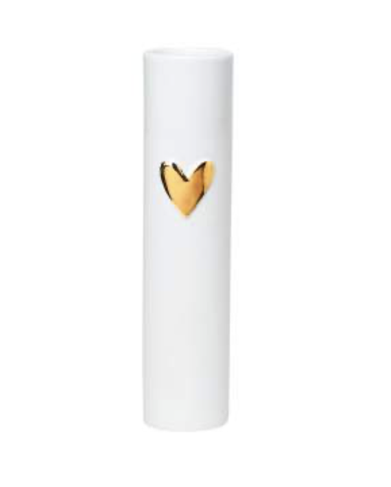 Vase en porcelaine coeur doré