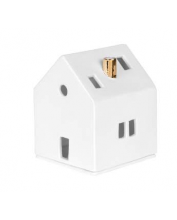 Maison en porcelaine cheminée dorée