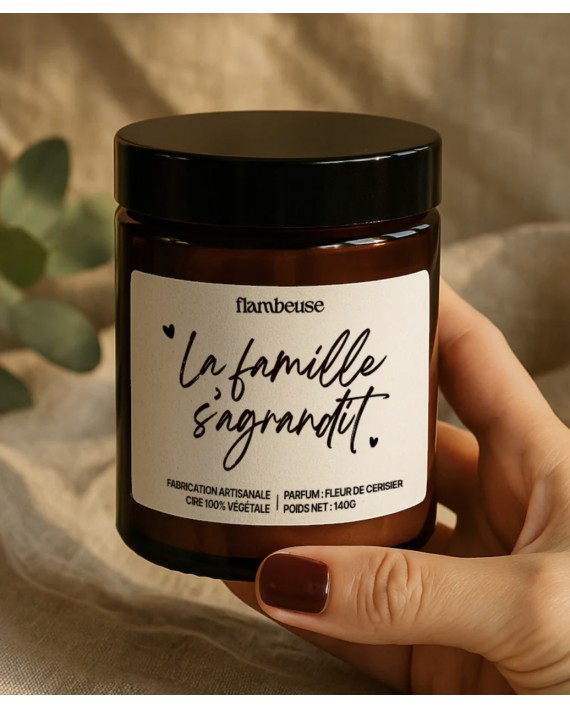 Bougie "La famille s'agrandit"