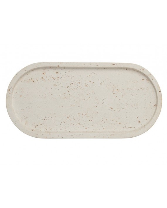 Plateau ovale organic écru