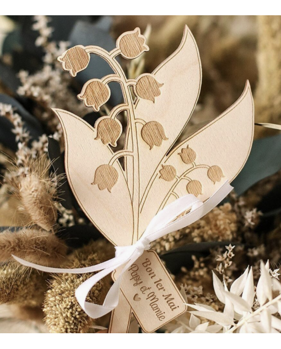 Muguet En Bois - Bon 1er Mai Papy Et Mamie