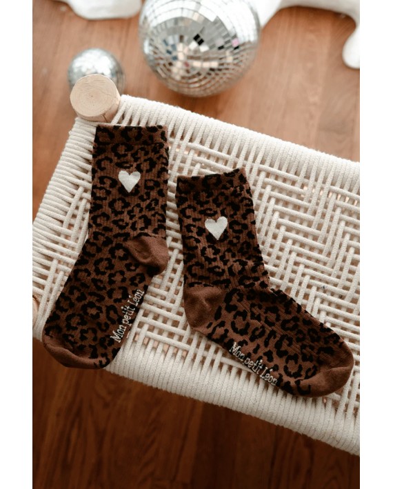 Chaussettes léopard - Coeur