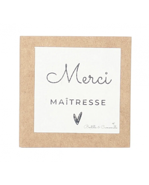 Fleur en plâtre parfumée "merci maîtresse"