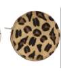 Pochette ronde fourrure léopard