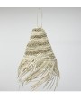 Abat jour Franges en feuille de palmier tressée S