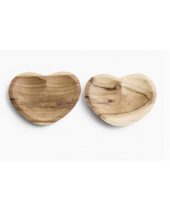 Petit plat/coupelle coeur en bois S
