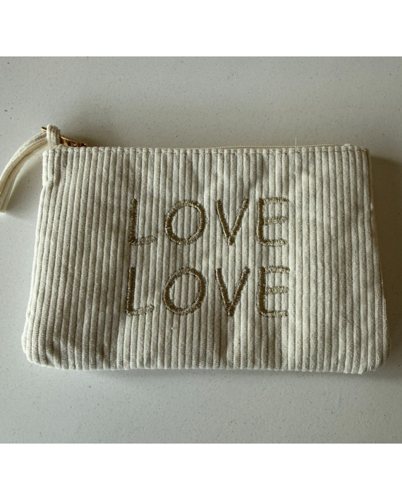 pochette "Love" écru