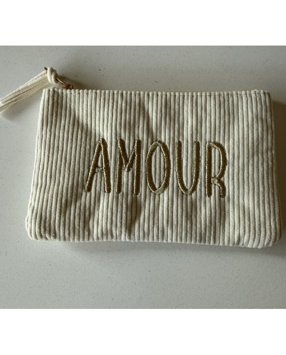 pochette "Amour" écru