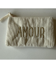 pochette "Amour" écru