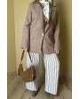 Blazer en lin camel