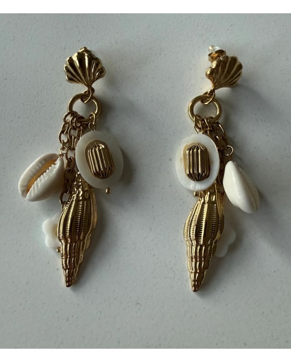 Boucles d'oreilles coquillages