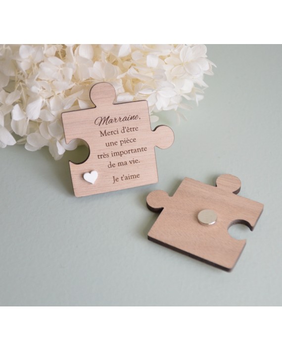 Magnet pièce de puzzle Marraine