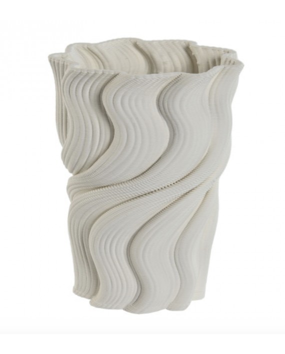 Vase en grès blanc
