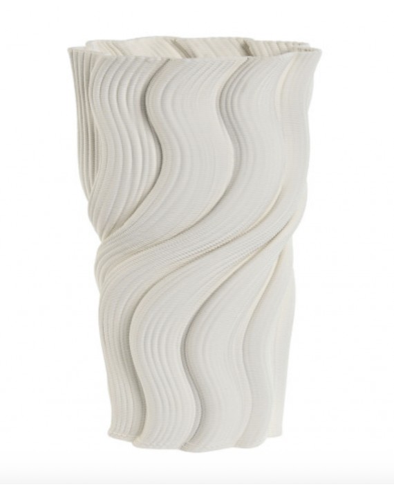 Grand vase en grès blanc