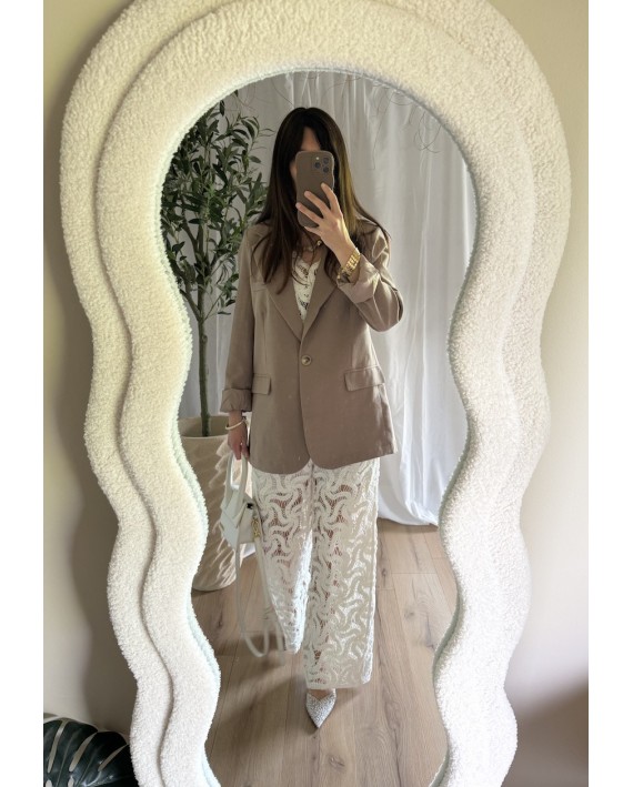 Blazer dos asymétrique camel
