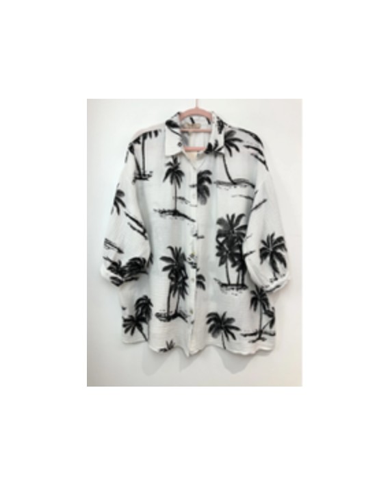 Chemise en gaze de coton Palmier