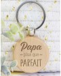 Porte-clé en bois - Papa Plus que parfait