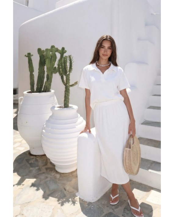 Polo en éponge blanc