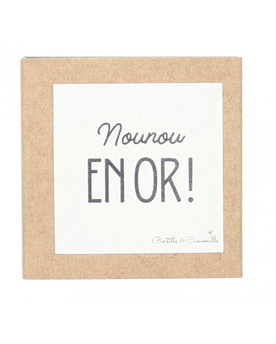 Fleur en plâtre parfumée "Nounou en or"