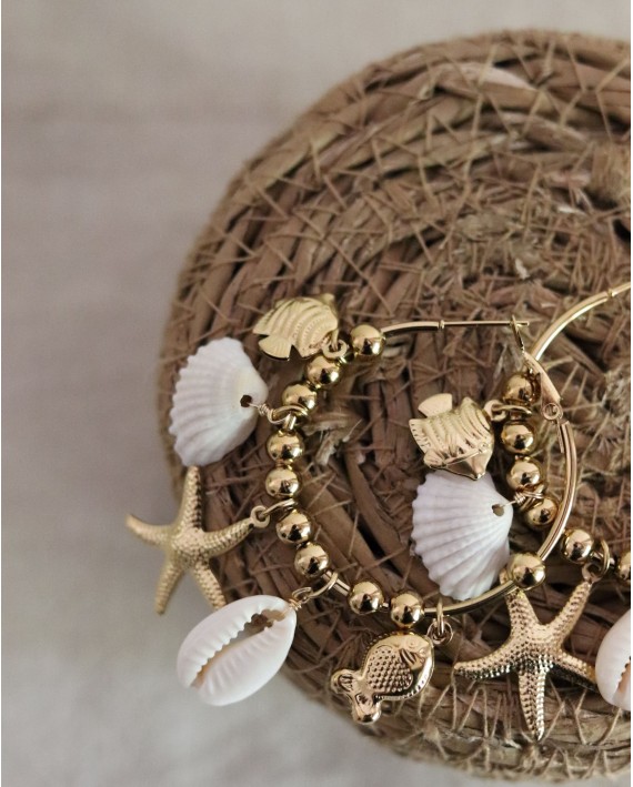 boucles d'oreilles marine