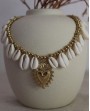 Collier coquillages coeur ex voto