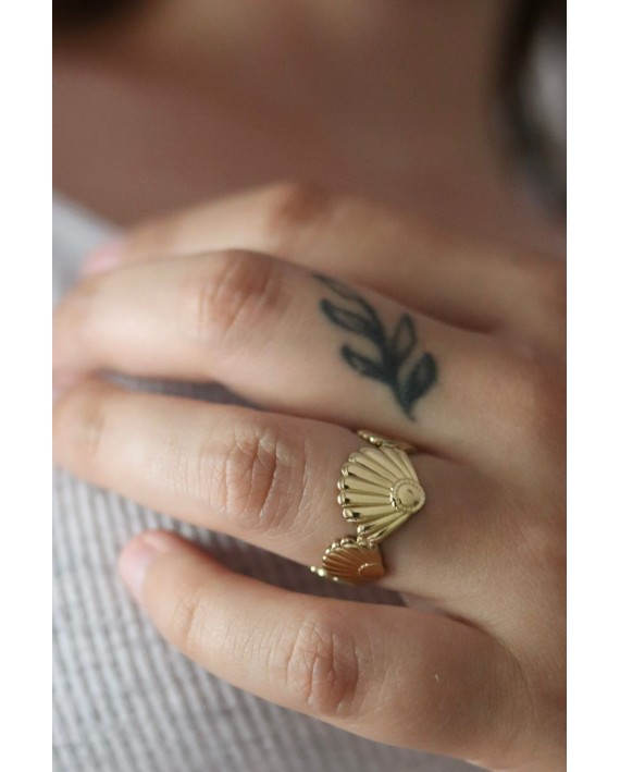 Bague coquille d'or