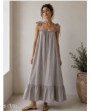 Robe longue taupe