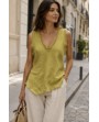 Débardeur en lin beige