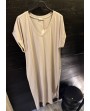 Robe t-shirt beige