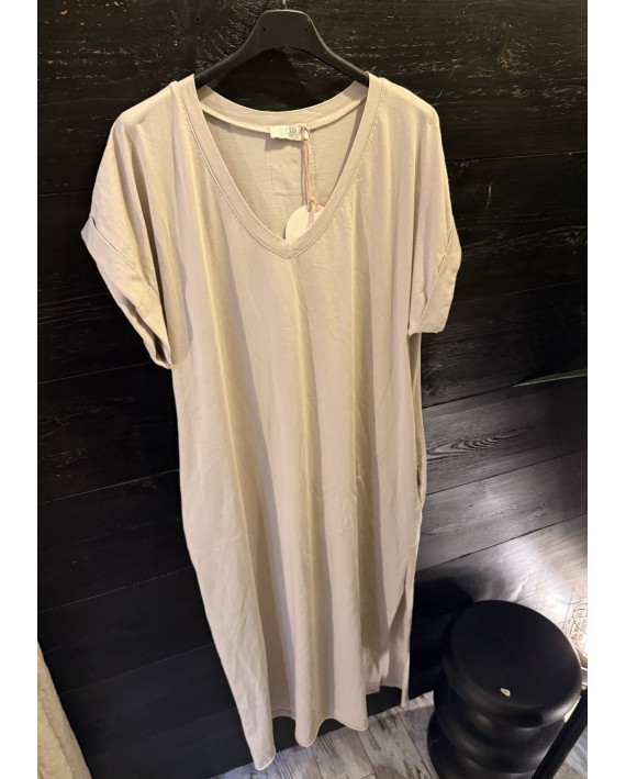 Robe t-shirt beige