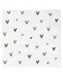 Serviettes en papier coeurs marrons