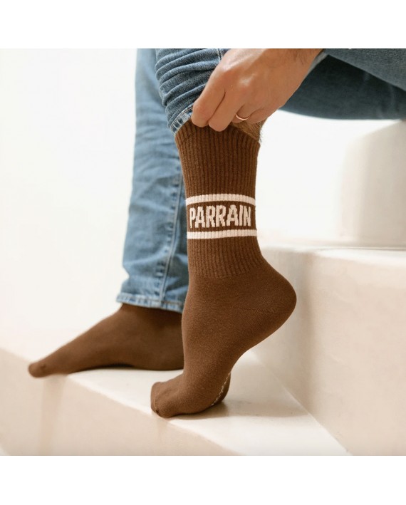 Chaussettes homme marron - parrain