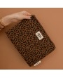 Pochette plate léopard marron
