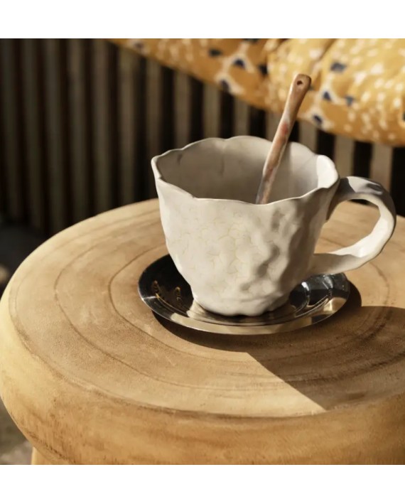 Mug/tasse en grès écru