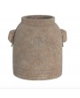 Vase terre cuite artisanal marron